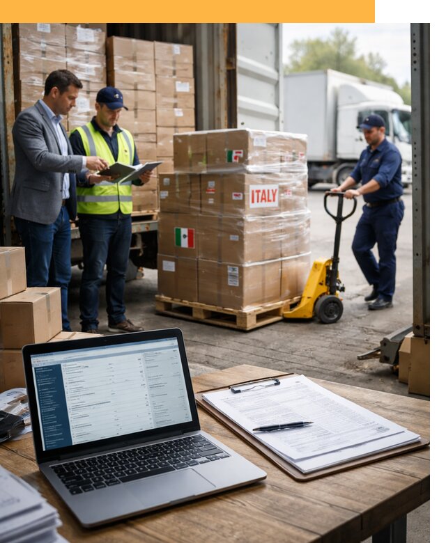 Доставка грузов из Италии: морские и авиаперевозки от 18436