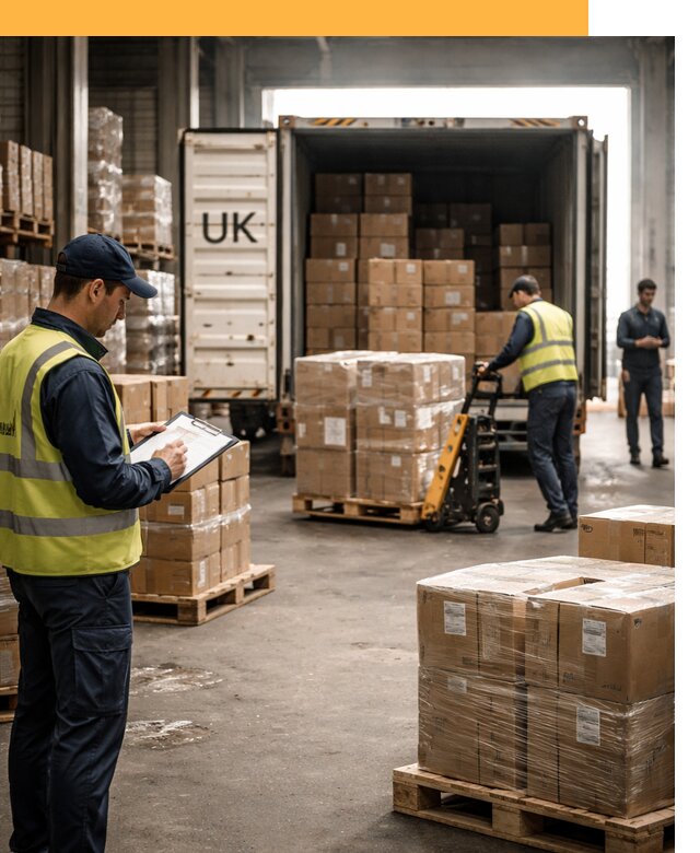 Доставка грузов из Великобритании с таможенным оформлением от 12803