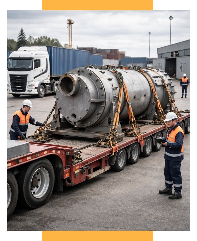 Перевозка тяжеловесных грузов под ключ от 153630 р. | СетСервис-Нвб